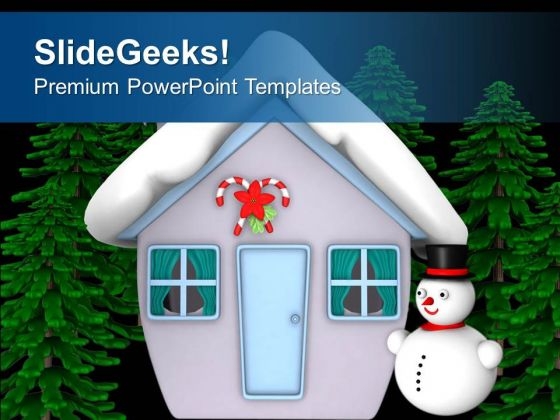Snow Man Hut With Trees PowerPoint Templates Ppt Backgrounds For Slides 0413 Snow Man Hut With Trees PowerPoint Templates Ppt Backgrounds For Slides 0413