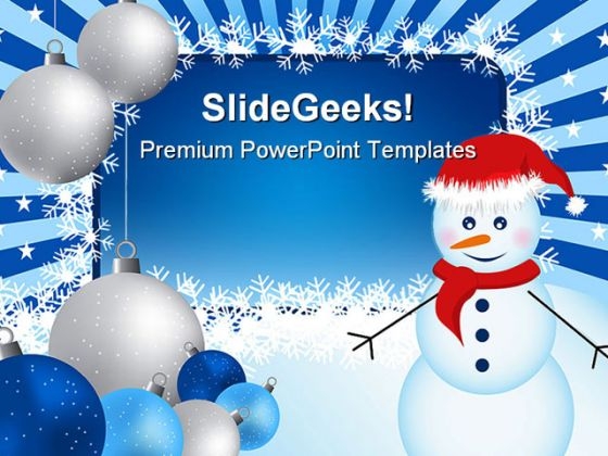 Snowman Christmas Festival PowerPoint Template 1010 Snowman Christmas Festival PowerPoint Template 1010