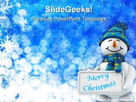 Snowman Wishing Christmas Festival PowerPoint Templates And PowerPoint Backgrounds 0511 Snowman Wishing Christmas Festival PowerPoint Templates And PowerPoint Backgrounds 0511