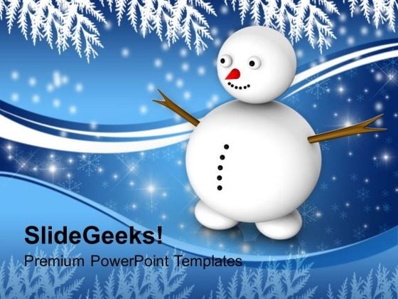 Snowman With Winter Scene Events PowerPoint Templates Ppt Backgrounds For Slides 1112 Snowman With Winter Scene Events PowerPoint Templates Ppt Backgrounds For Slides 1112