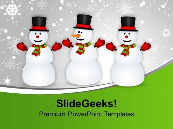Snowmen Celebrating Christmas And New Year PowerPoint Templates Ppt Backgrounds For Slides 0113 Snowmen Celebrating Christmas And New Year PowerPoint Templates Ppt Backgrounds For Slides 0113
