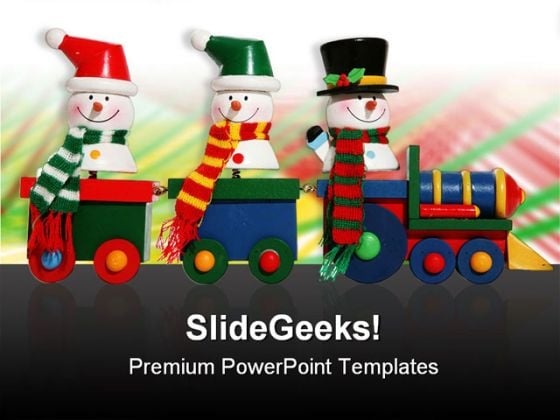 Snowmen On Train Festival PowerPoint Themes And PowerPoint Slides 0811 Snowmen On Train Festival PowerPoint Themes And PowerPoint Slides 0811