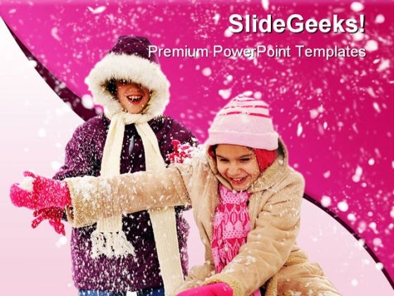 Snowy Winter Holidays PowerPoint Background And Template 1210