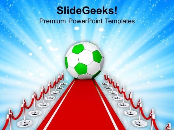 Soccer Ball On The Red Carpet PowerPoint Templates Ppt Backgrounds For Slides 0713 Soccer Ball On The Red Carpet PowerPoint Templates Ppt Backgrounds For Slides 0713