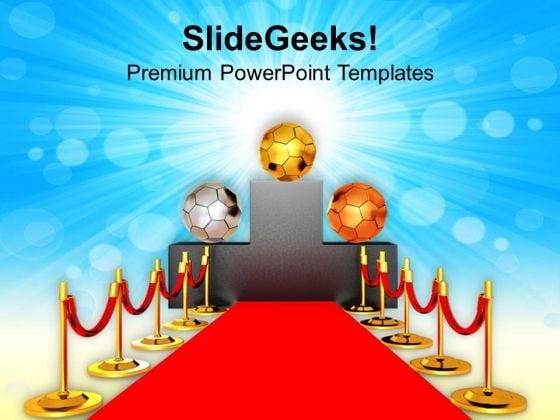 Soccer Ball On Winner Podium PowerPoint Templates Ppt Backgrounds For Slides 0713 Soccer Ball On Winner Podium PowerPoint Templates Ppt Backgrounds For Slides 0713