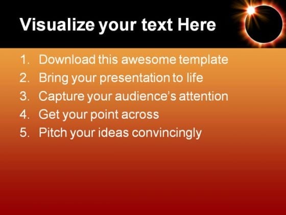 Solar Eclipse Earth PowerPoint Template 0610 impactful content ready