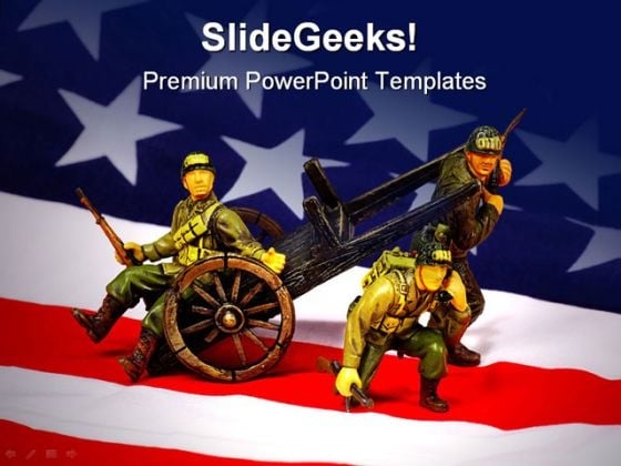 Soldiers Americana PowerPoint Template 1010