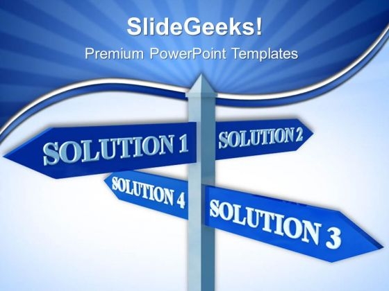 Solution Signpost Business PowerPoint Templates And PowerPoint Themes 0312 Solution Signpost Business PowerPoint Templates And PowerPoint Themes 0312