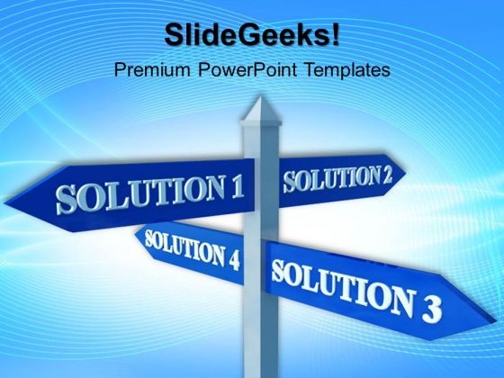 Solution Signpost Business PowerPoint Templates And PowerPoint Themes 0412 Solution Signpost Business PowerPoint Templates And PowerPoint Themes 0412