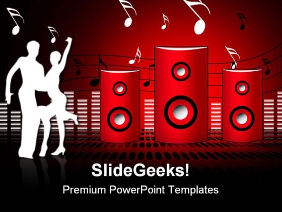 Soundburst Speaker Music PowerPoint Templates And PowerPoint Backgrounds 0811