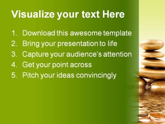 Spa Stones Beauty PowerPoint Template 0610 researched content ready