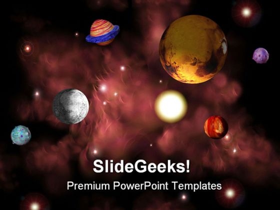 Space Earth PowerPoint Template 0610 Space Earth PowerPoint Template 0610