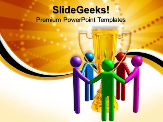 Spectrum Trophy Success PowerPoint Templates And PowerPoint Themes 0712