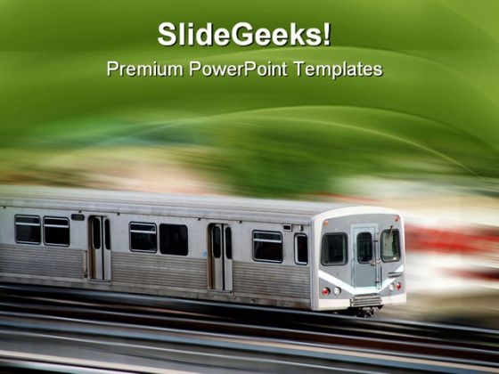 Speed Train Travel PowerPoint Themes And PowerPoint Slides 0811
