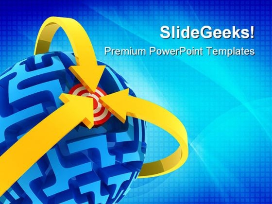 Sphere Maze Puzzle With Target Abstract PowerPoint Templates And PowerPoint Backgrounds 0411 Sphere Maze Puzzle With Target Abstract PowerPoint Templates And PowerPoint Backgrounds 0411