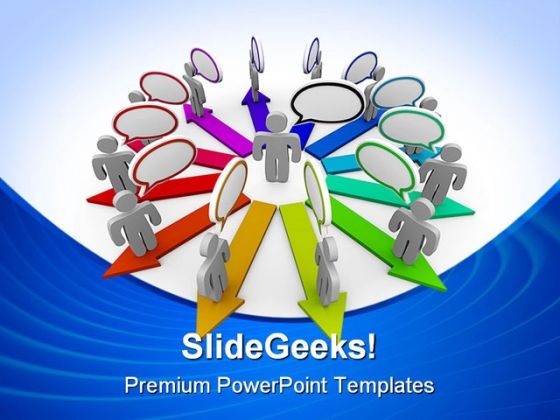 Spreading The Word Communication PowerPoint Backgrounds And Templates 1210