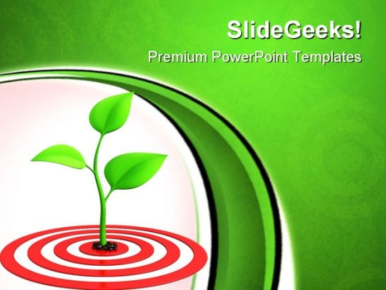 Sprout On Target Business PowerPoint Themes And PowerPoint Slides 0811