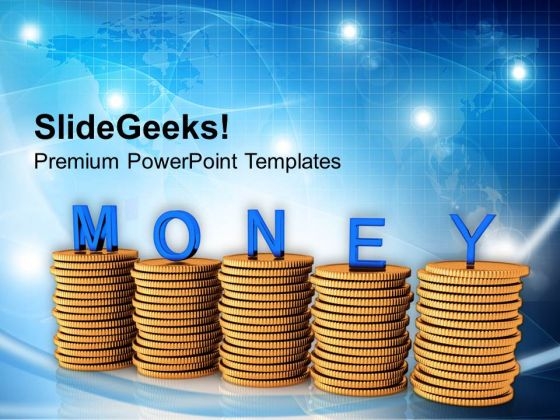 Stacks Of Coins Dollar Money PowerPoint Templates Ppt Backgrounds For Slides 0213 Stacks Of Coins Dollar Money PowerPoint Templates Ppt Backgrounds For Slides 0213