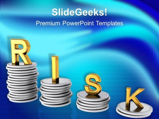 Stacks Of Coins With Word Risk PowerPoint Templates And PowerPoint Themes 0912 Stacks Of Coins With Word Risk PowerPoint Templates And PowerPoint Themes 0912