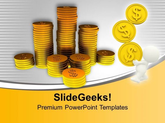 Stacks Of Golden Dollar Coins Finance PowerPoint Templates Ppt Background For Slides 1112 Stacks Of Golden Dollar Coins Finance PowerPoint Templates Ppt Background For Slides 1112