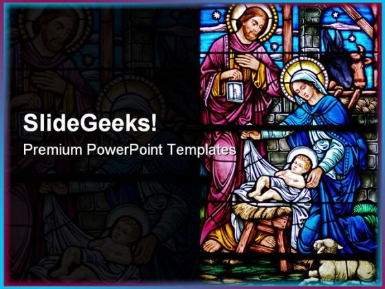 Stained Glass Religion PowerPoint Template 0610 Stained Glass Religion PowerPoint Template 0610