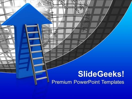 Stair Leads An Arrow Business Achievement PowerPoint Templates Ppt Backgrounds For Slides 1212 Stair Leads An Arrow Business Achievement PowerPoint Templates Ppt Backgrounds For Slides 1212