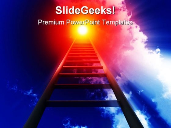 Stairway To Heaven Leadership PowerPoint Themes And PowerPoint Slides 0811