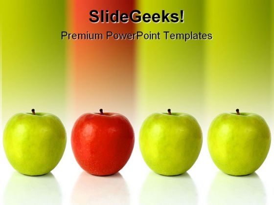 Stand Out Red Apple Leadership PowerPoint Template 0810 Stand Out Red Apple Leadership PowerPoint Template 0810