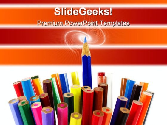 Standing Out Pencil Education PowerPoint Templates And PowerPoint Backgrounds 0311 Standing Out Pencil Education PowerPoint Templates And PowerPoint Backgrounds 0311
