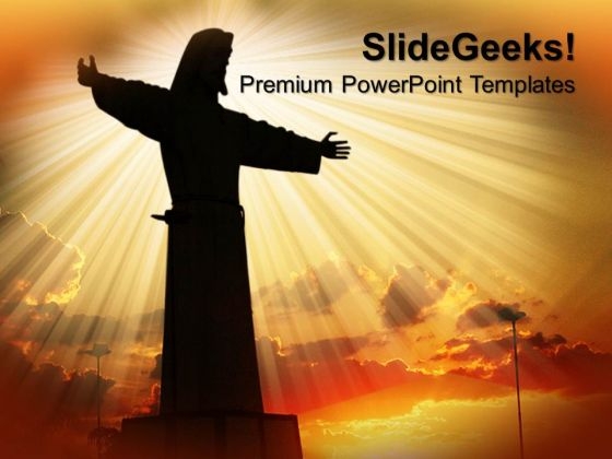 Statue Of Jesus Silhouette Sunset PowerPoint Templates And PowerPoint Themes 0712 Statue Of Jesus Silhouette Sunset PowerPoint Templates And PowerPoint Themes 0712