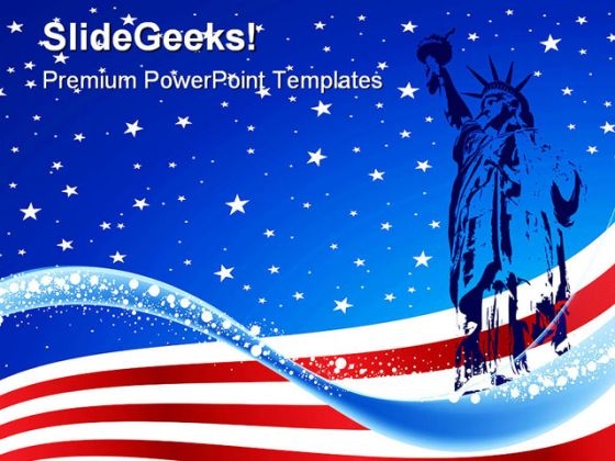 Statue Of Liberty Abstract Americana PowerPoint Template 1110 Statue Of Liberty Abstract Americana PowerPoint Template 1110