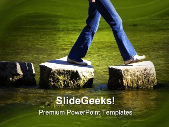 Stepping People PowerPoint Template 0610 Stepping People PowerPoint Template 0610