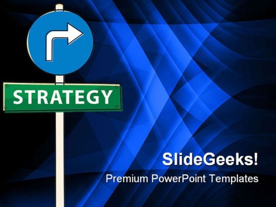 Strategy Signpost Business PowerPoint Template 1110 Strategy Signpost Business PowerPoint Template 1110