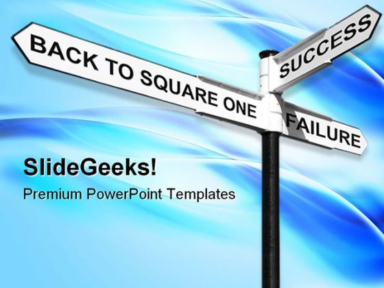 Success And Failure Signpost Metaphor PowerPoint Themes And PowerPoint Slides 0811 Success And Failure Signpost Metaphor PowerPoint Themes And PowerPoint Slides 0811