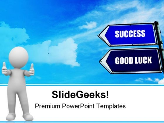 Success And Good Luck Sign Metaphor PowerPoint Themes And PowerPoint Slides 0911 Success And Good Luck Sign Metaphor PowerPoint Themes And PowerPoint Slides 0911