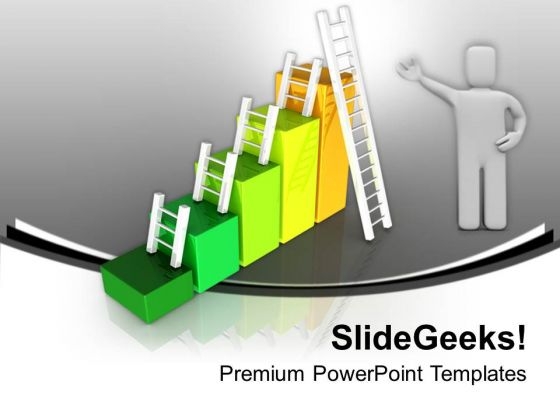 Success Bar Graph With Ladders PowerPoint Templates Ppt Backgrounds For Slides 0213 Success Bar Graph With Ladders PowerPoint Templates Ppt Backgrounds For Slides 0213