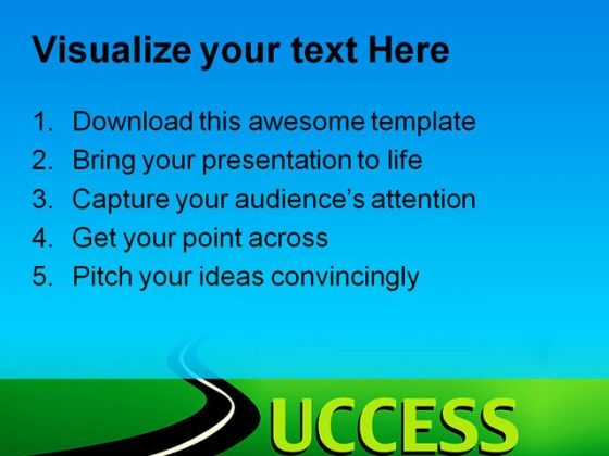 success business powerpoint template 1110 text