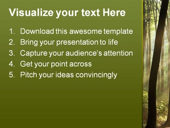Sunlight Nature PowerPoint Template 0510 interactive editable