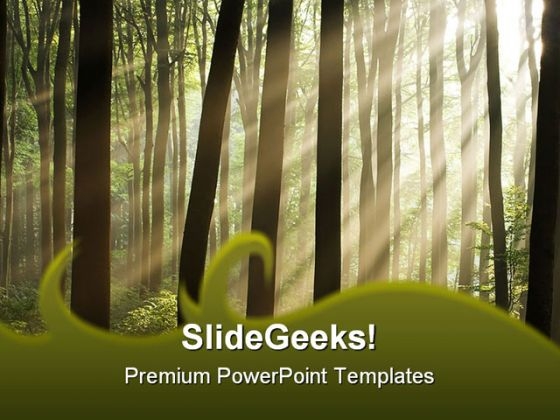 Sunlight Nature PowerPoint Template 0510 Sunlight Nature PowerPoint Template 0510
