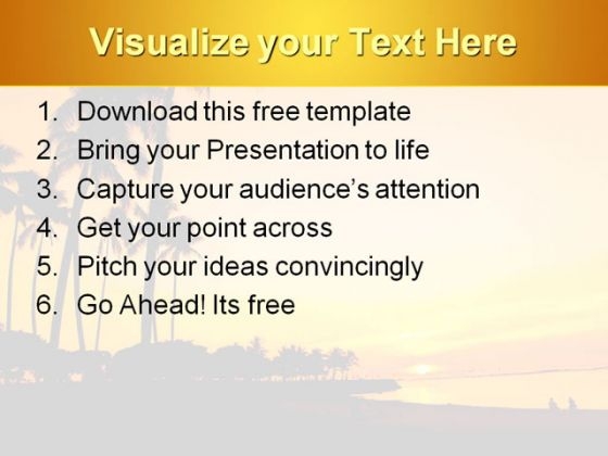 Beautiful Sunset PowerPoint Template researched