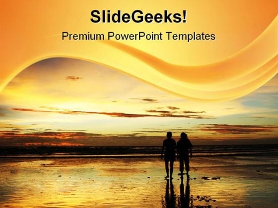 Sunset Beach Nature PowerPoint Themes And PowerPoint Slides 0811