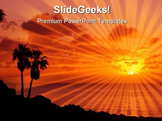 Sunset Beauty PowerPoint Template 1110 Sunset Beauty PowerPoint Template 1110