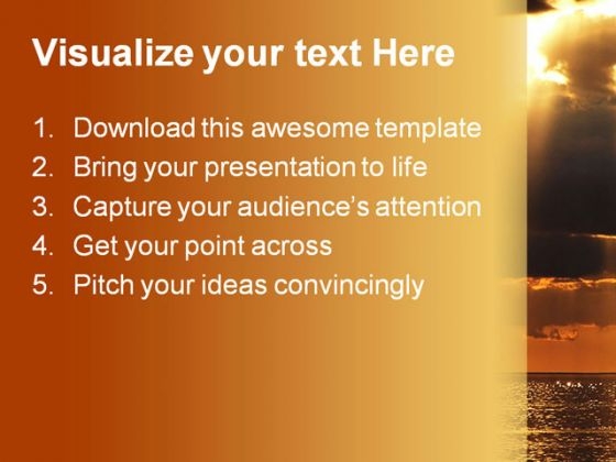 Sunset Nature PowerPoint Template 1110 adaptable good