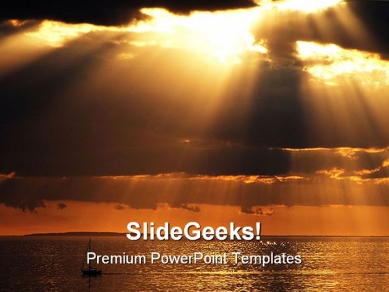 Sunset Nature PowerPoint Template 1110 Sunset Nature PowerPoint Template 1110
