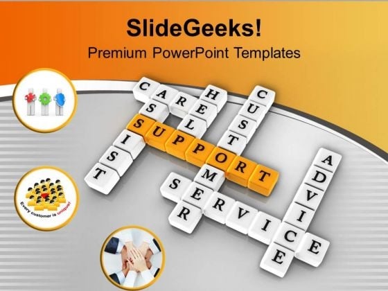 support crosswords customer service powerpoint templates ppt customer service powerpoint templates