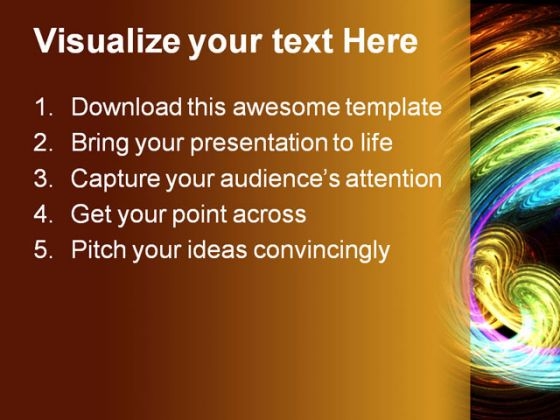 Swirl Beauty Abstract PowerPoint Template 0910 best interactive