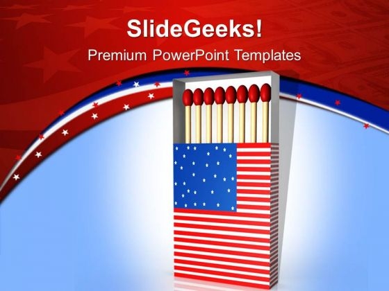 Symbol Of Unity With American Flag PowerPoint Templates Ppt Backgrounds For Slides 0413