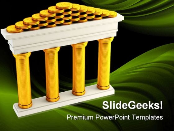 Symbolic Bank Money PowerPoint Themes And PowerPoint Slides 0511