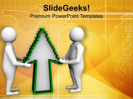 Take The Right Upward Direction For Growth PowerPoint Templates Ppt Backgrounds For Slides 0713