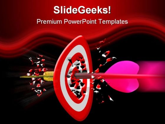 Target Achieved Business PowerPoint Template 0810